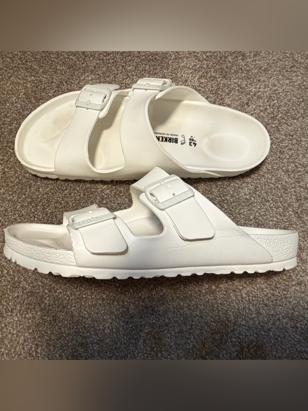 Birkenstock White Arizona EVA Slide Sandals - Women's